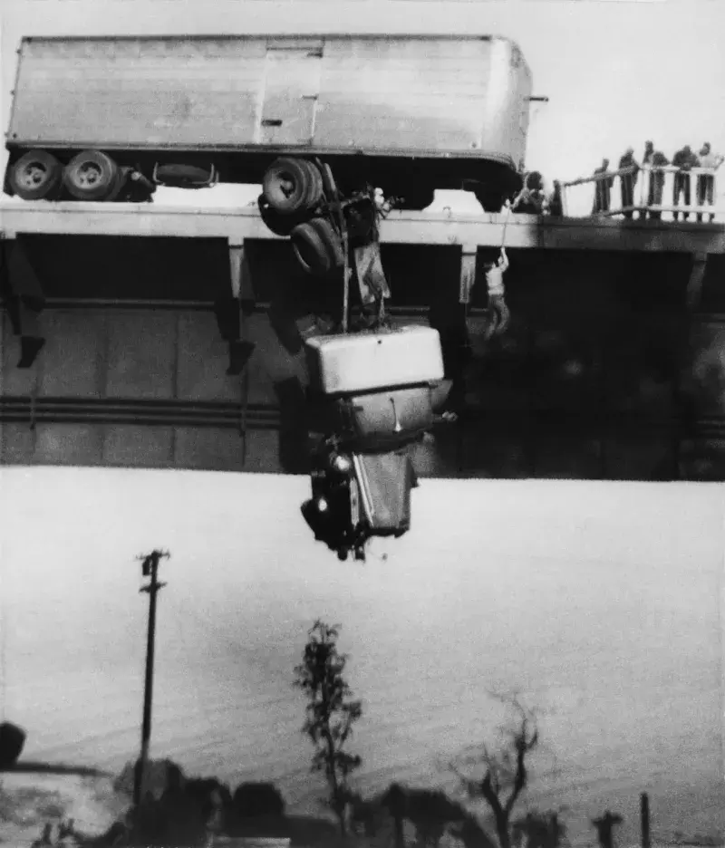 Virginia Schau - Rescue on Pit River Bridge - Pulitzer Prize in 1954