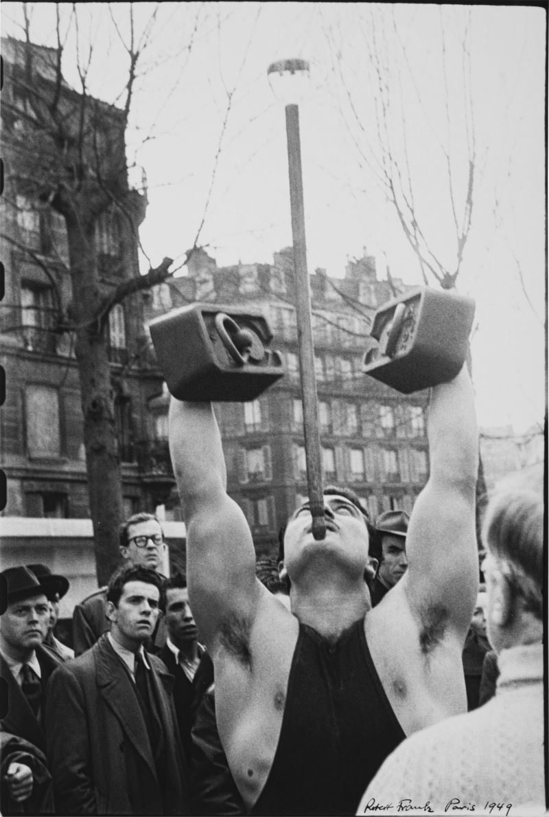 'Paris' (Street Performer) Estimate  20,000 - 30,000 USD, Альбом: «On the Road» by Robert Frank from the Collection of Arthur S. Penn