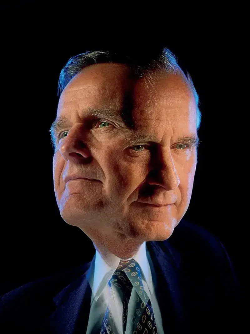 The controversial Bush portrait by G.Heisler, 1990 The controversial Bush portrait by G.Heisler, 1990