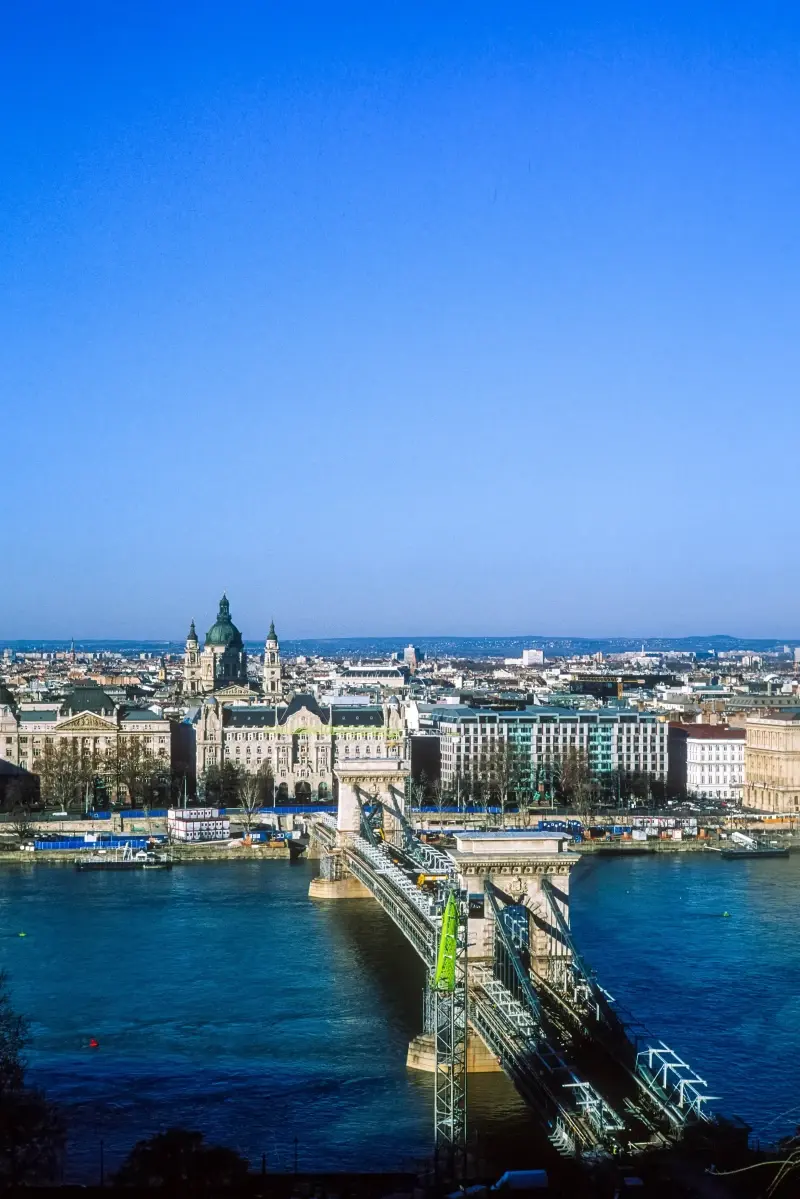 Budapest, Hungary — View on Széchenyi Chain Bridge — photo captured with LS-5000