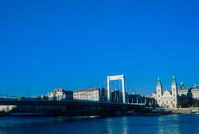 Budapest, Hungary — View on Erzsébet Bridge — photo captured with LS-5000