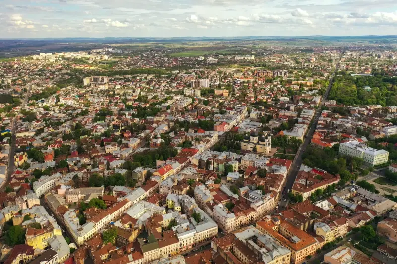 Chernivtsi, Chernivtsi Oblast, Ukraine — Chernivtsi University - a masterpiece of Habsburg architecture — photo captured with DJI Mavic 2 Pro, Hasselblad L1D-20c 28.0 mm f/2.8