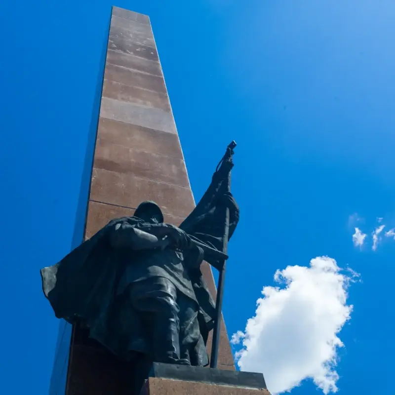 Chernivtsi, Chernivtsi Oblast, Ukraine — This monument was destroyed after the Russian invasion — photo captured with ProBack645