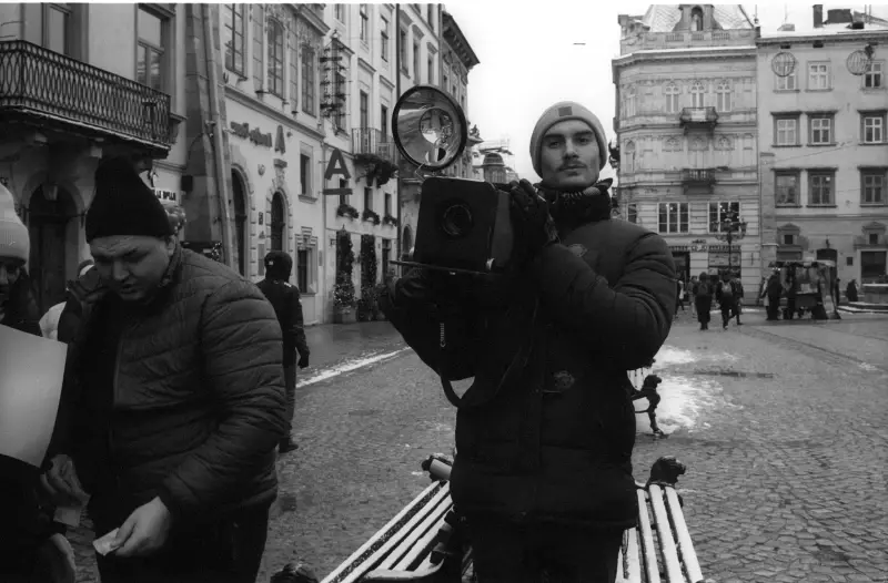 Plosha Rynok, Lviv, Lviv Oblast, Ukraine — Winter in Lviv — photo captured with LS-4000